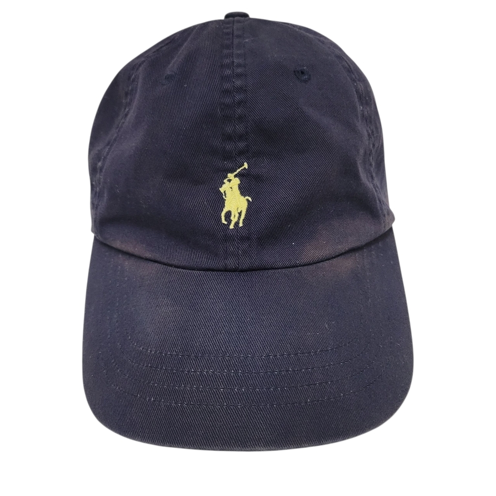 Polo by Ralph Lauren Navy Blue Hat with Yellow Logo